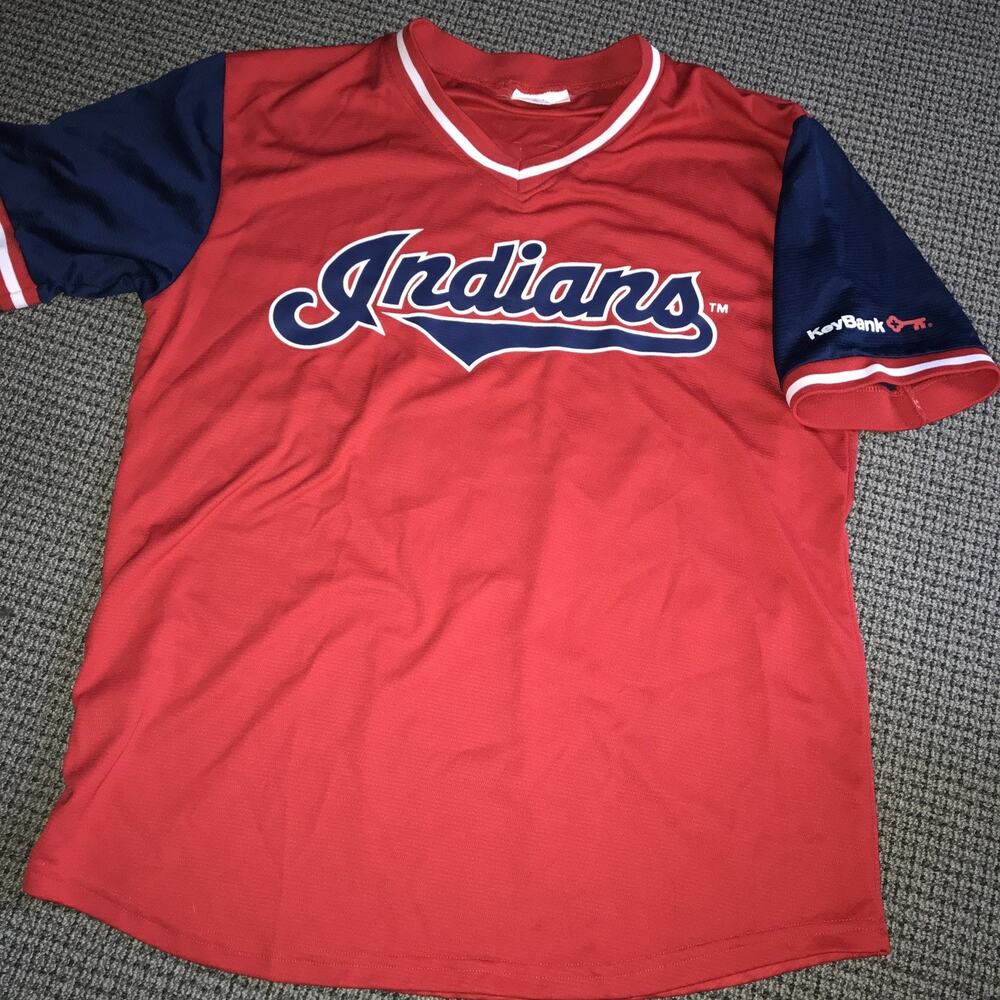 Francisco Lindor Cleveland Indians Promotional Jersey "Mr. Smile" Red Adult XL